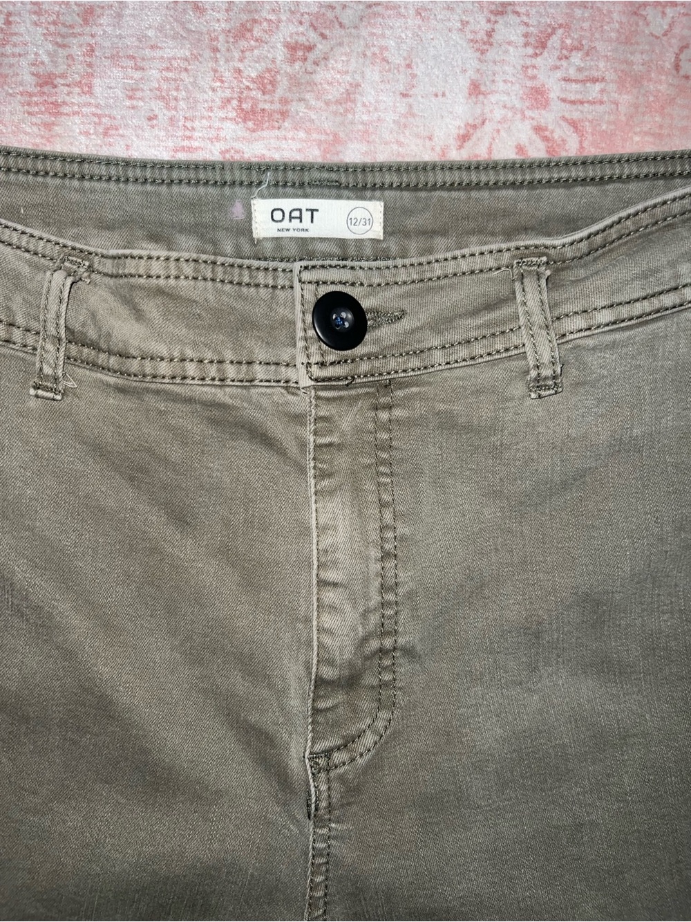 Oat New York Olive Wide-Leg Cargo Jeans - Picture 2 of 4